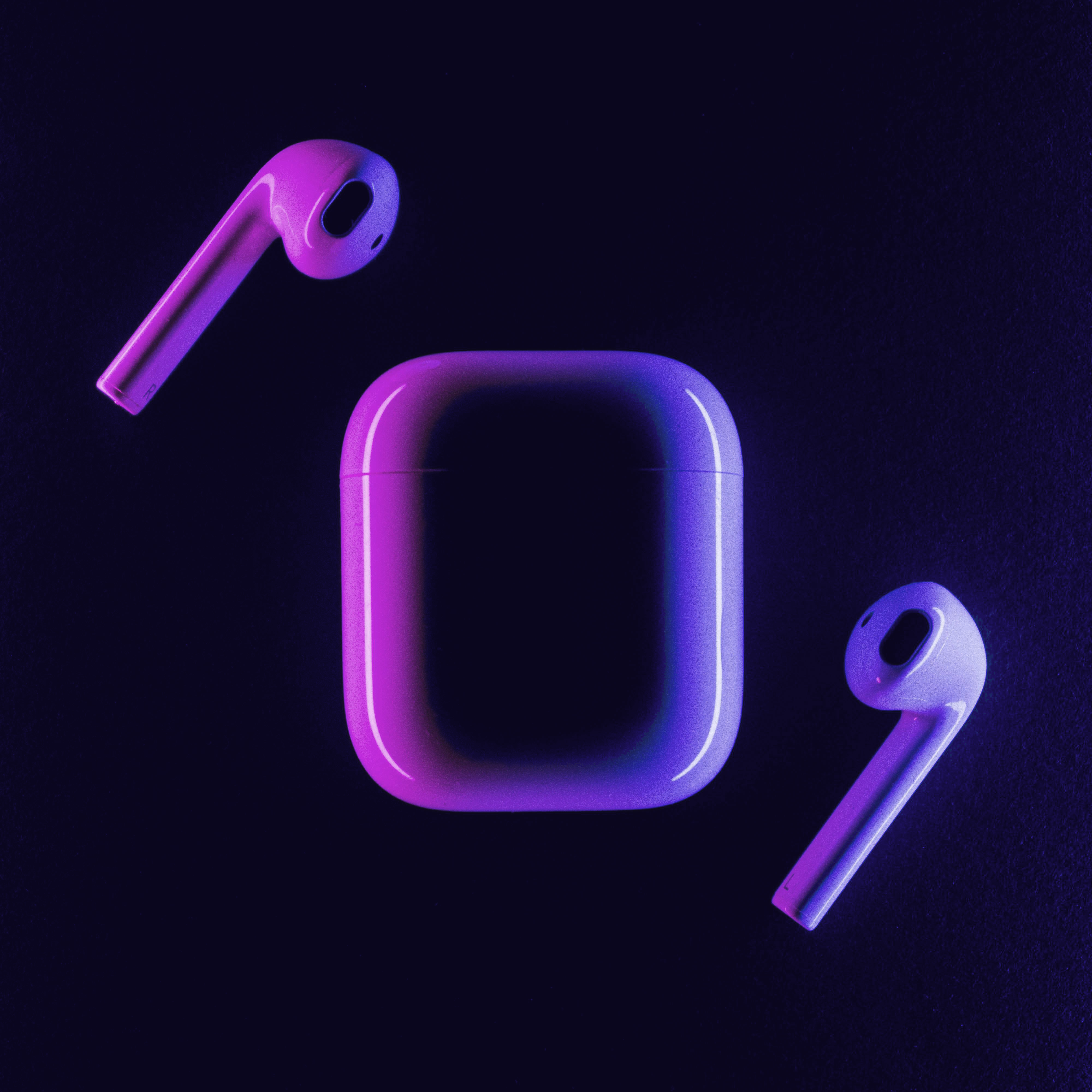 Pink and Purple Earpods