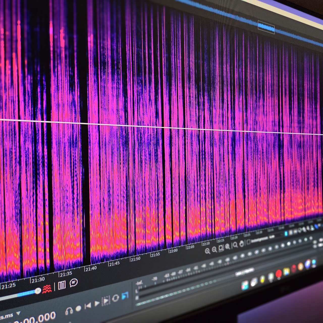 Close-up of a DAW